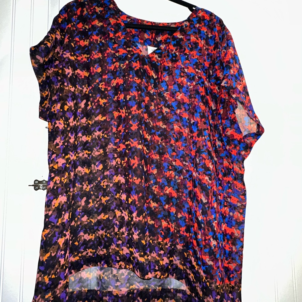 CAbi Multicolor Abstract Blouse
